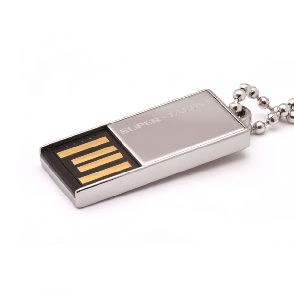 Mini USB stick aluminium met bedrukking